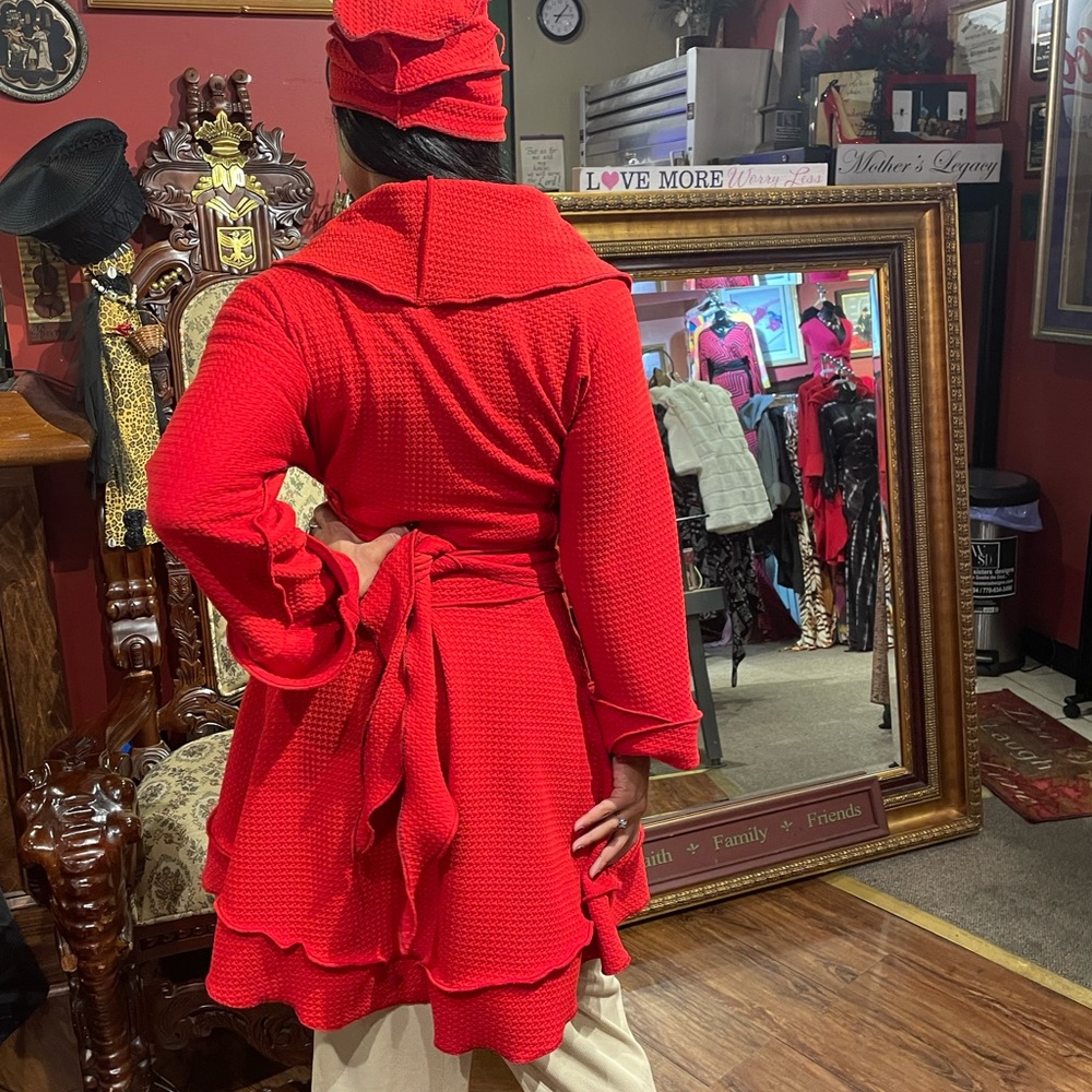 Red Wrap Jacket - Picture 3 of 4